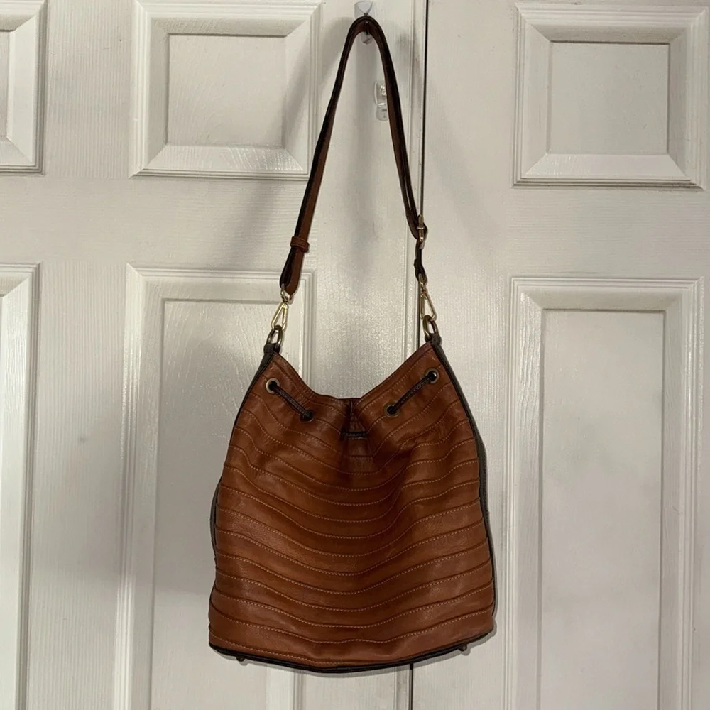 Il Duca Made In Italy Brown Leather Hobo Bag